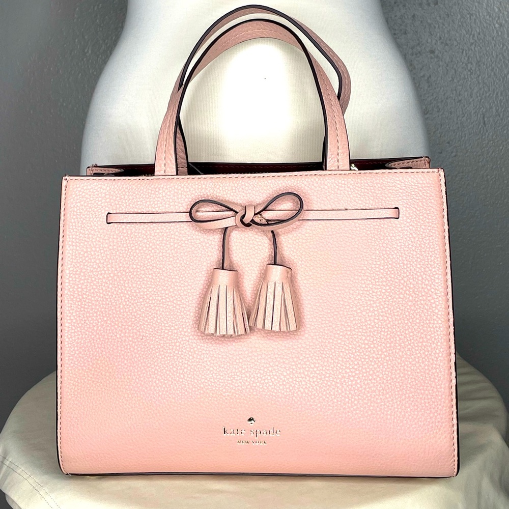 NWT Kate Spade Hayes Pink Leather Rosycheeks Satchel